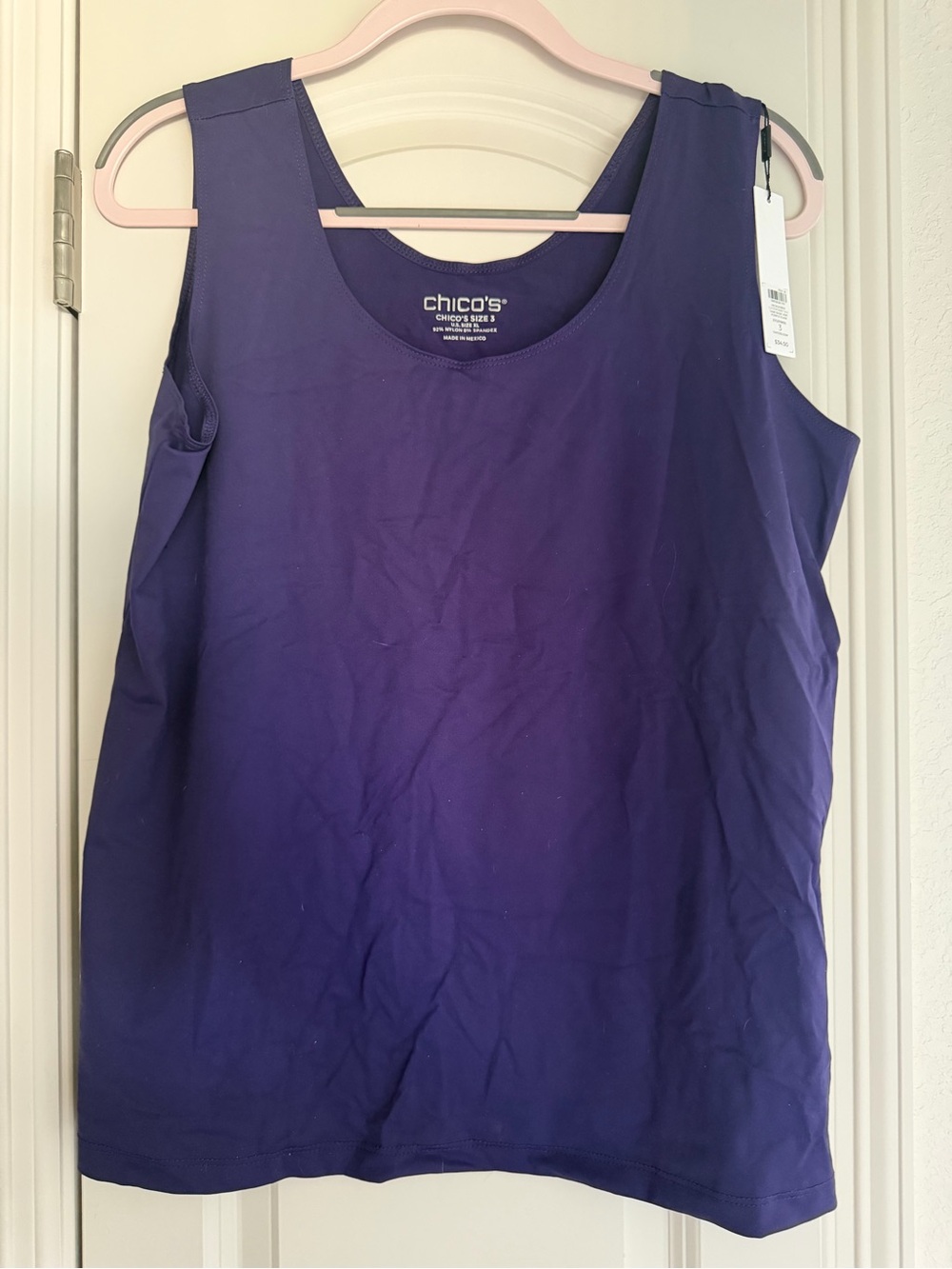 Chico's Purple Elixir Microfiber Tank Top Size 3 (XL)